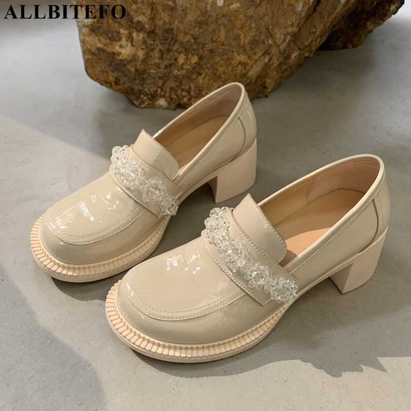 ALLBITEFO natural genuine leather women heels high quality Waterproof platform women high heel shoes thick heel high heels 210611, As picture 
ALLBITEFO natural genuine leather women heels high quality Waterproof platform women high heel shoes thick heel high heels 210611, As picture