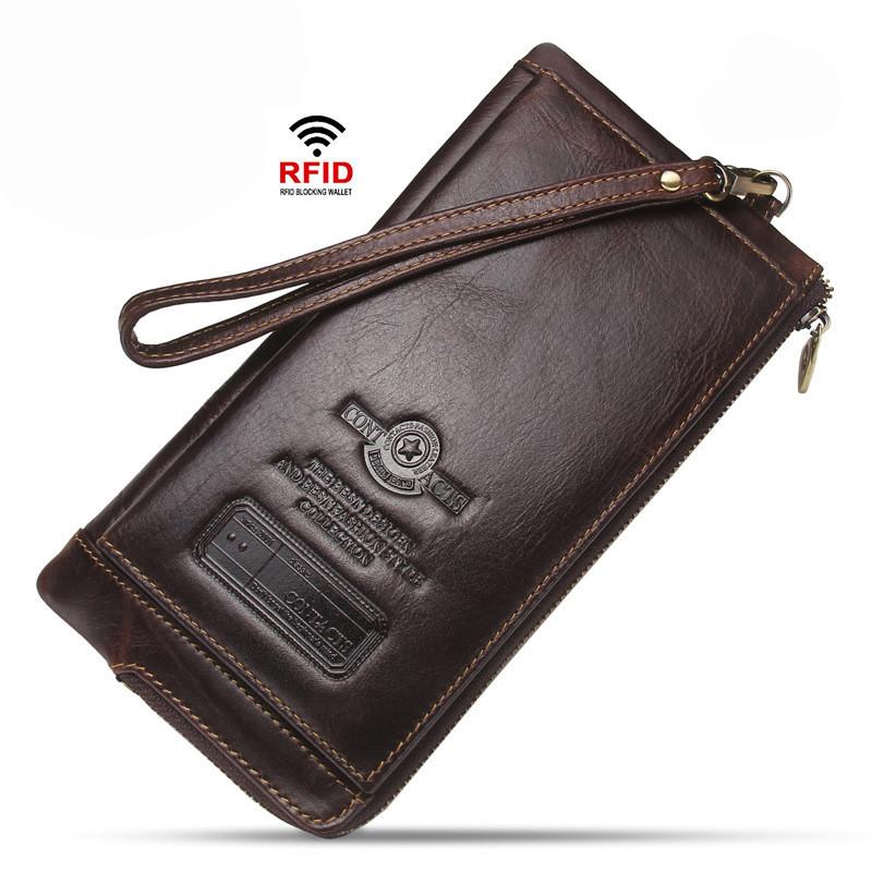 Wallets RFID Fashion Men's Clutch Leather Wallet Large-Capacity Phone Bag With Wristlets Bi-fold Zipper Business Card Holder Coin Purse, Black
Wallets RFID Fashion Men's Clutch Leather Wallet Large-Capacity Phone Bag With Wristlets Bi-fold Zipper Business Card Holder Coin Purse, Black