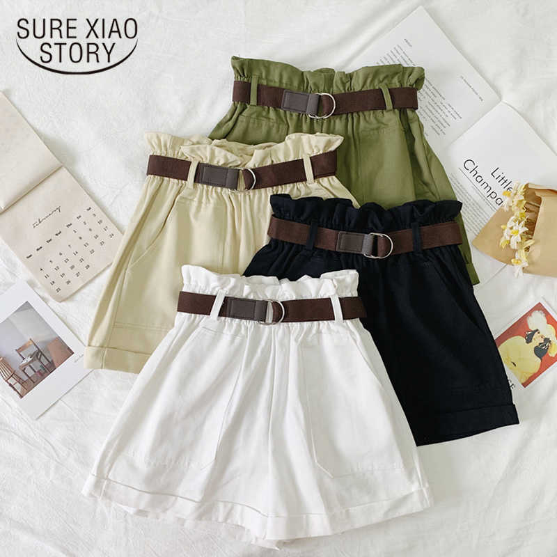 High Waist Korean Style Spring Summer Female Shorts Loose Wide Leg Shorts Women Elastic Waist with Belt Shorts 7224 50 210527, White
High Waist Korean Style Spring Summer Female Shorts Loose Wide Leg Shorts Women Elastic Waist with Belt Shorts 7224 50 210527, White