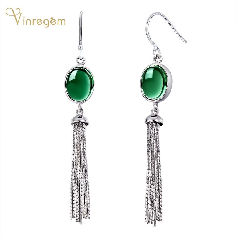 Dangle & Chandelier Vinregem Vintage 100% 925 Sterling Silver Oval Cut Emerald Gemstone Wedding Engagement Tassel Earrings Fine Jewelry
Dangle & Chandelier Vinregem Vintage 100% 925 Sterling Silver Oval Cut Emerald Gemstone Wedding Engagement Tassel Earrings Fine Jewelry