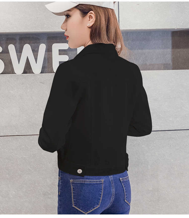 Neon Color Basic Jeans Jacket Women White Spring Woman Denim Womens Coats and Jackets Jean Slim Short Coat Jacket Feminina 210709