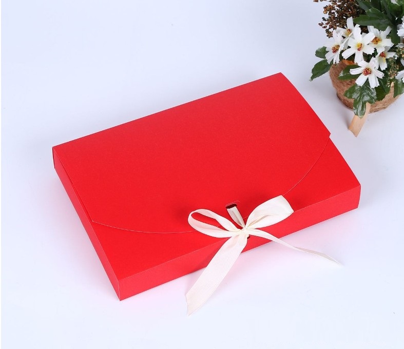 2021 26x17.5x3.5cm Large Gift Box Cosmetic Bottle Scarf clothing Packaging Color Paper with ribbon Underwear packing