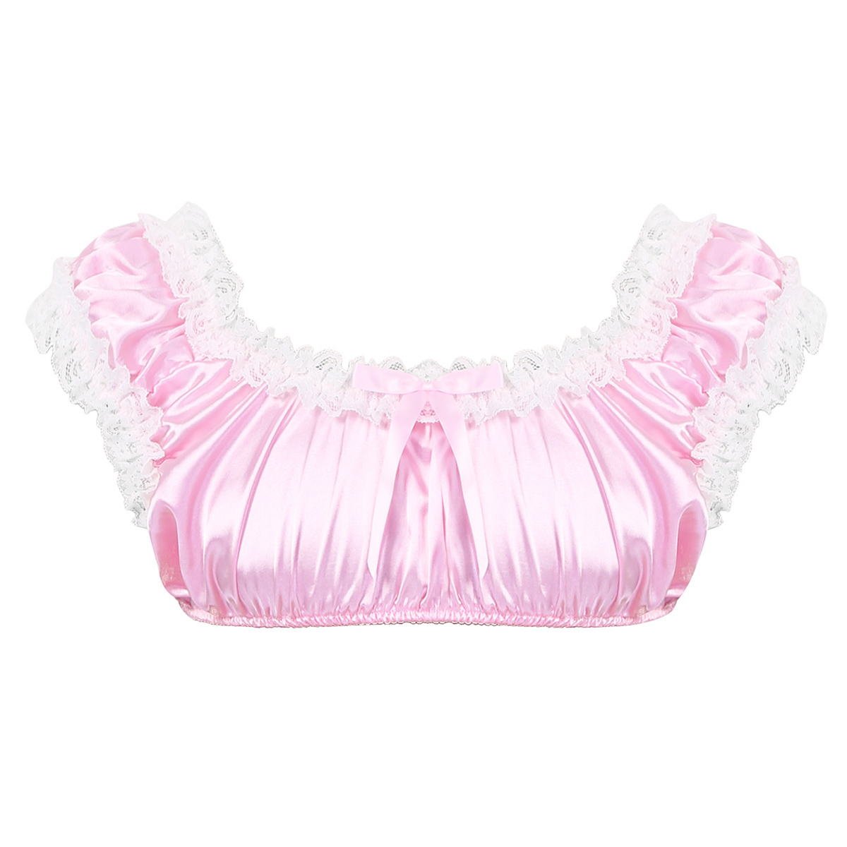 Mens Sissy Lingerie Exotic Tanks Smooth Soft Satin Ruffled Frilly Elastic Wide Shoulder Straps Backless Wire-free Bra Top
Mens Sissy Lingerie Exotic Tanks Smooth Soft Satin Ruffled Frilly Elastic Wide Shoulder Straps Backless Wire-free Bra Top