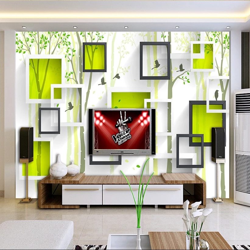 Custom Photo Wallpaper Modern 3D Stereoscopic Mural Bird Woods Art Living Room TV Background Wall Papers Decor