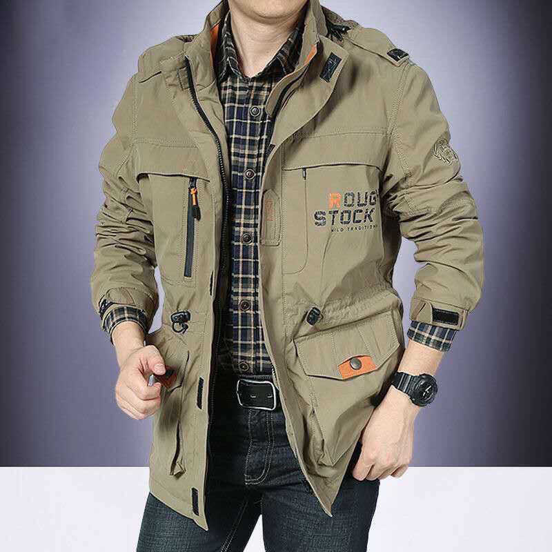 Outdoor Assault Suit Winter Plush Thick Men's Coat Windproof Waterproof Mountaineering Suit Men's Large Multi Pocket Work Jacket 210818