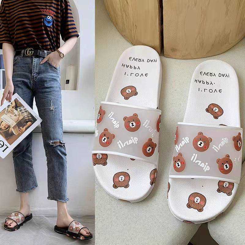 Classic luxury Women's Cute Cartoon Bear Slippers All-match Indoor Non-Slip Bathroom Shoes Soft Bottom Female Luxury Design Designer Paris, Black
Classic luxury Women's Cute Cartoon Bear Slippers All-match Indoor Non-Slip Bathroom Shoes Soft Bottom Female Luxury Design Designer Paris, Black