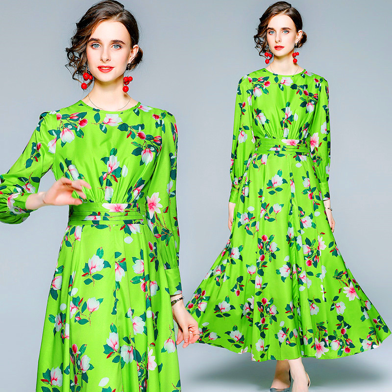 Womens Printed Long Dress 2021 Autumn Floral Maxi Dress High-end Temperament Lady Dresses Party Runway Dress, Black
Womens Printed Long Dress 2021 Autumn Floral Maxi Dress High-end Temperament Lady Dresses Party Runway Dress, Black