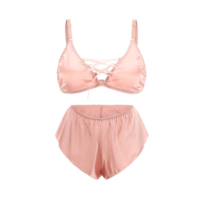 Women's Sleepwear Silky Satin Pajama Set Sexy Lingerie Seductive Nightwear Frills Burlesque Fancy Striptease Costume Bias Cut Bra And Panty, Black;red
Women's Sleepwear Silky Satin Pajama Set Sexy Lingerie Seductive Nightwear Frills Burlesque Fancy Striptease Costume Bias Cut Bra And Panty, Black;red
