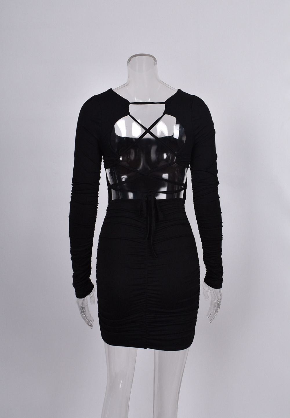 2021summers new casual womens black and white collar long sleeve strap with tight pleated mini short dress, Black;gray
2021summers new casual womens black and white collar long sleeve strap with tight pleated mini short dress, Black;gray