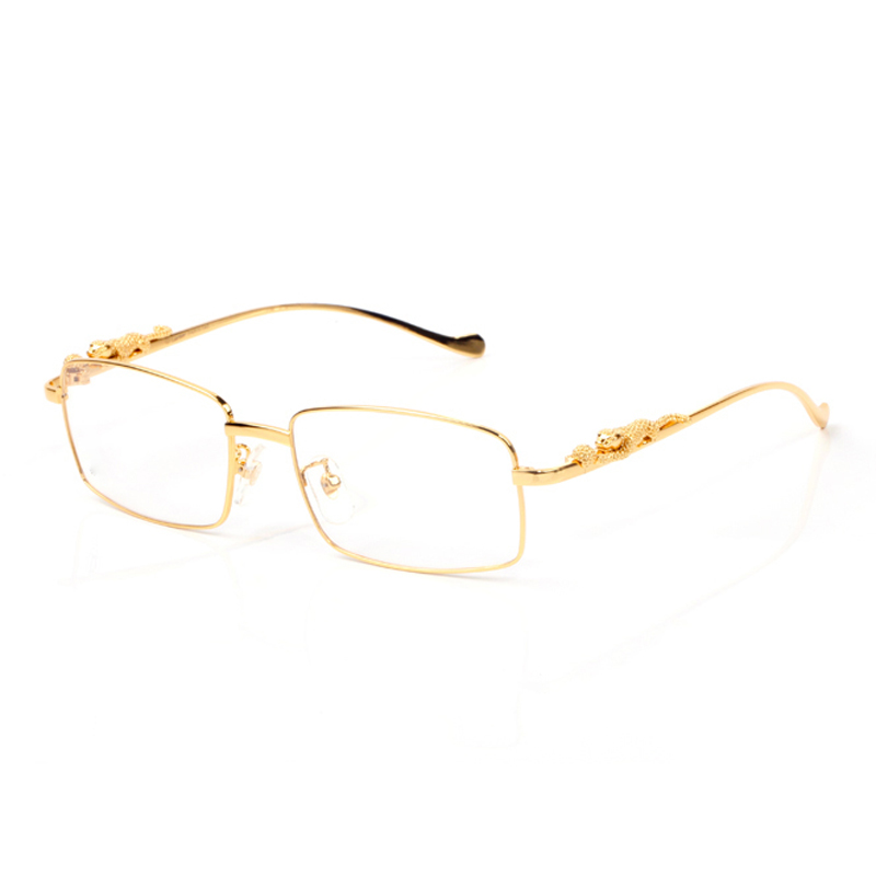Luxury fashion sunglasses optical glasses frame leopard print gold buffalo horns ladies men goggles designer transparent mirrors