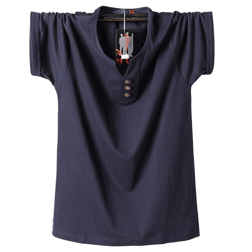 Summer Men T Shirt Button Slim Fit Fashion Cotton Short Sleeve Shirts V Neck Casual -Shirt Solid 6xl 7xl 8xl ee op 210707, Dark grey
Summer Men T Shirt Button Slim Fit Fashion Cotton Short Sleeve Shirts V Neck Casual -Shirt Solid 6xl 7xl 8xl ee op 210707, Dark grey