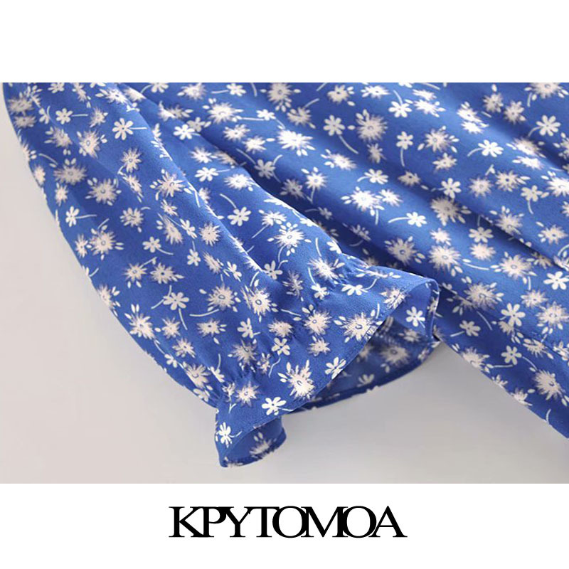 Women Chic Fashion Floral Print Button-up Midi Dress Short Sleeve Side Pockets Female Dresses Vestidos 210420