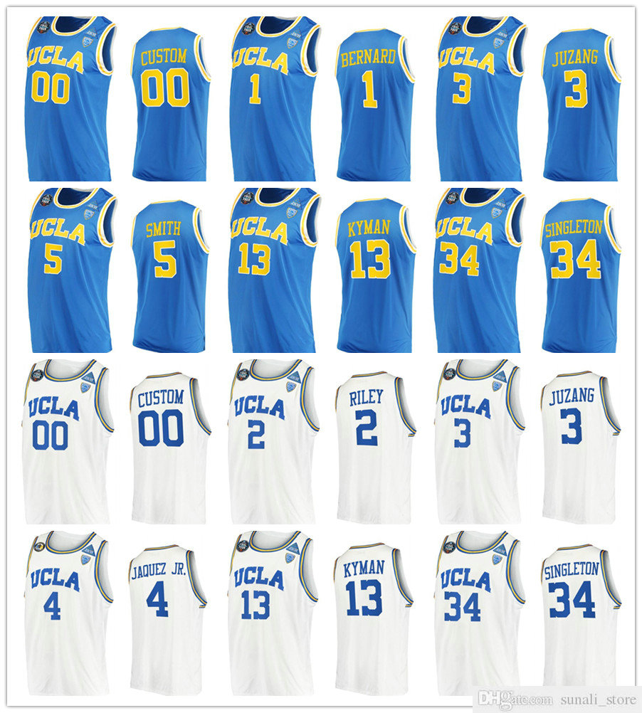 NCAA UCLA Bruins College Basketball Jerseys 1 Jules Bernard 2 Cody Riley 3 Johnny Juzang 4 Jaime Jaquez Jr. 5 Chris Smith 10 Tyger Campbell Jalen Hill 34 David Singleton, Men white
NCAA UCLA Bruins College Basketball Jerseys 1 Jules Bernard 2 Cody Riley 3 Johnny Juzang 4 Jaime Jaquez Jr. 5 Chris Smith 10 Tyger Campbell Jalen Hill 34 David Singleton, Men white