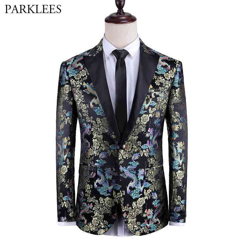 Men's Luxury Chinese Dragon Embroidered Party Dress Blazer Brand One Button Lapel Wedding Blazers Dinner Tuxedo Jacket 5XL 210522, As picture
Men's Luxury Chinese Dragon Embroidered Party Dress Blazer Brand One Button Lapel Wedding Blazers Dinner Tuxedo Jacket 5XL 210522, As picture