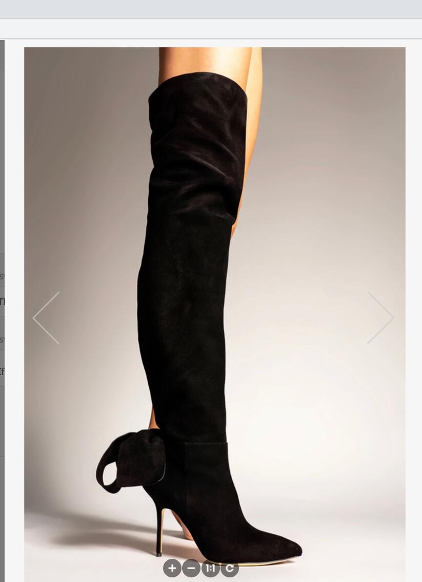 women sweet bowtie boots over knee botas mujer cute thigh high booties bow back black suede boot lady
women sweet bowtie boots over knee botas mujer cute thigh high booties bow back black suede boot lady