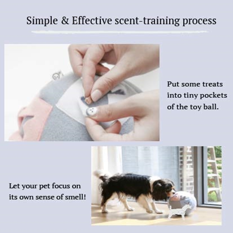 Dog Nosework Snuffle Toy Dog Puppy Sniffing Ball IQ Treat Feeding Toys Food Dispensing Pet Biting Ball Intelligence Training Toy