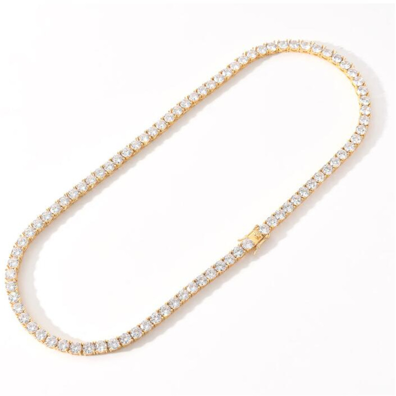 Choucong Rose Gold Fill White Topaz CZ Dia Pendant Necklace, Hip Hop Chains for Women Free shipping