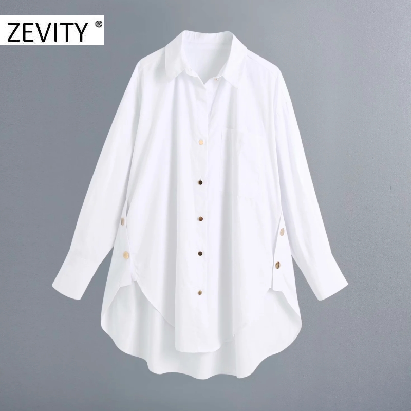 Zevity New Women fashion golden buttons white smock blouse ladies long sleeve business shirt chic femininas blusas tops LS7218, Default color
Zevity New Women fashion golden buttons white smock blouse ladies long sleeve business shirt chic femininas blusas tops LS7218, Default color