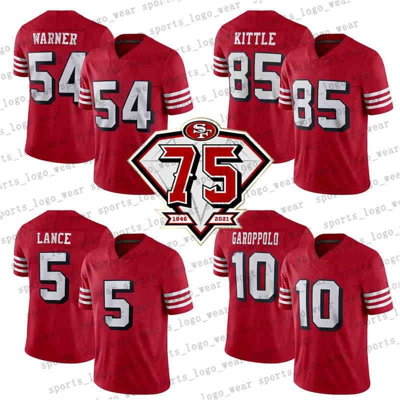 San Francisco 49ers American Football Jerseys 85 George Kittle Trey Lance Fred Warner Nick Bosa Joe Montana Jimmy Garoppolo Jerry Rice Custom 75th Anniversary Patch, New men(size:s-xxxl)
San Francisco 49ers American Football Jerseys 85 George Kittle Trey Lance Fred Warner Nick Bosa Joe Montana Jimmy Garoppolo Jerry Rice Custom 75th Anniversary Patch, New men(size:s-xxxl)