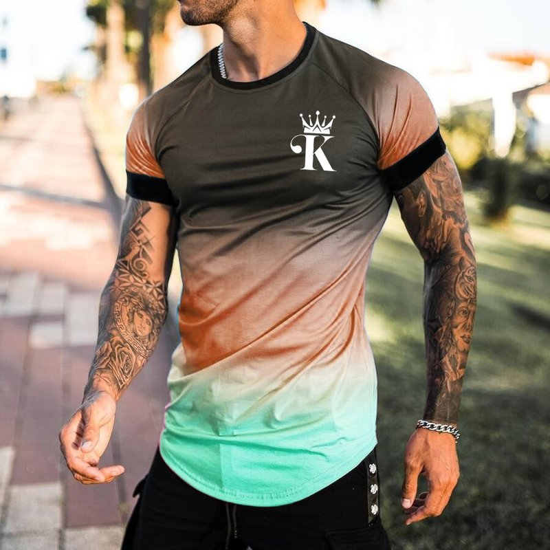Three-color K letter men' 3D printing T-shirt visual impact party top punk gothic round neck high quality American muscle short sleeves, Black
Three-color K letter men' 3D printing T-shirt visual impact party top punk gothic round neck high quality American muscle short sleeves, Black