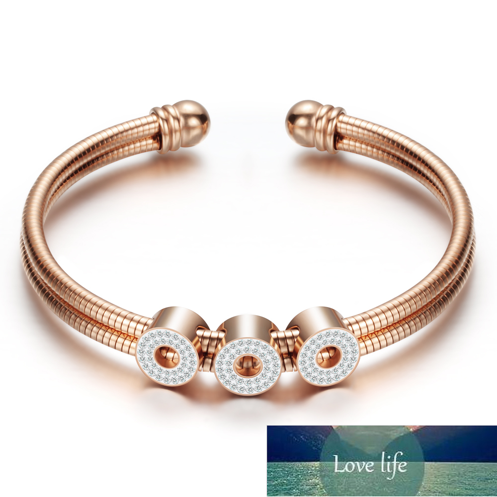 Adjustable Open 316L Stainless Steel Bracelets Bangles 3 Color Cuff bangle For Women Jewelry Gift Factory price expert design Quality Latest Style Ori