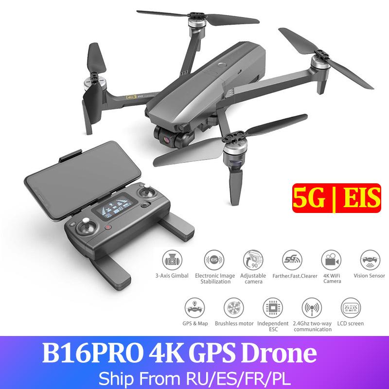 Drones B16PRO 4K GPS Drone With Camera EIS 3-Axis Gimbal 5G FPV RC Helicopter Brushelss Dual 28mins Flight Quadcopter Toys