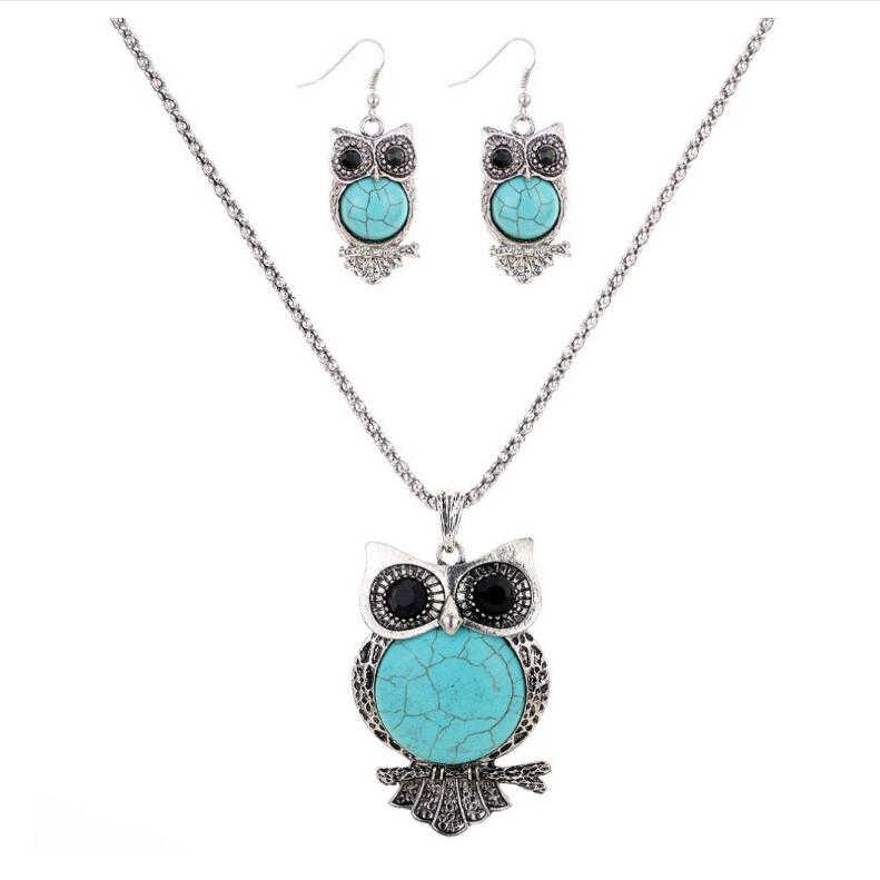 women's night owl Tibetan silver turquoise earrings necklace set GSTQS008 fashion gift national style women DIY jewelry sets, As show
women's night owl Tibetan silver turquoise earrings necklace set GSTQS008 fashion gift national style women DIY jewelry sets, As show
