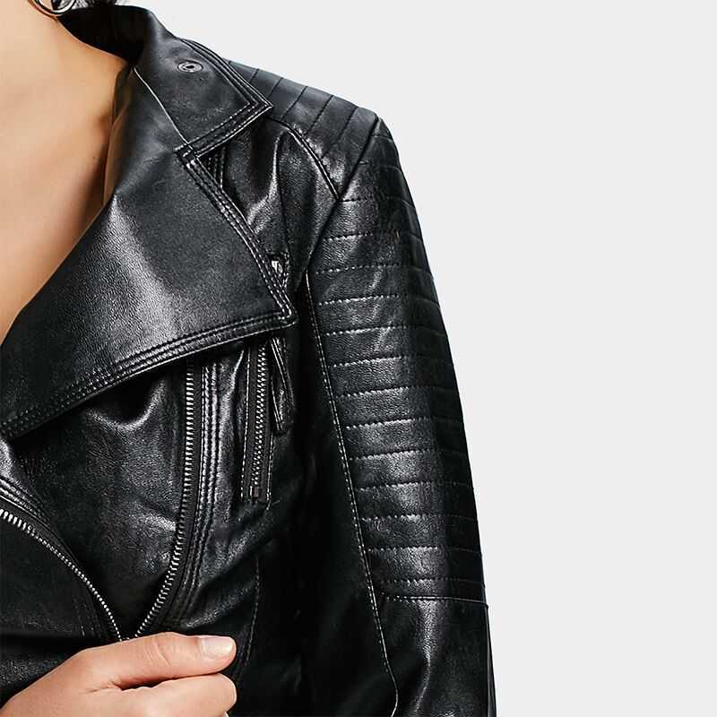 LY VAREY LIN Spring Leather Jacket Women Slim Pu Motorcycle Faux Soft Zipper Lady Short Balck Punk Outwear 210526