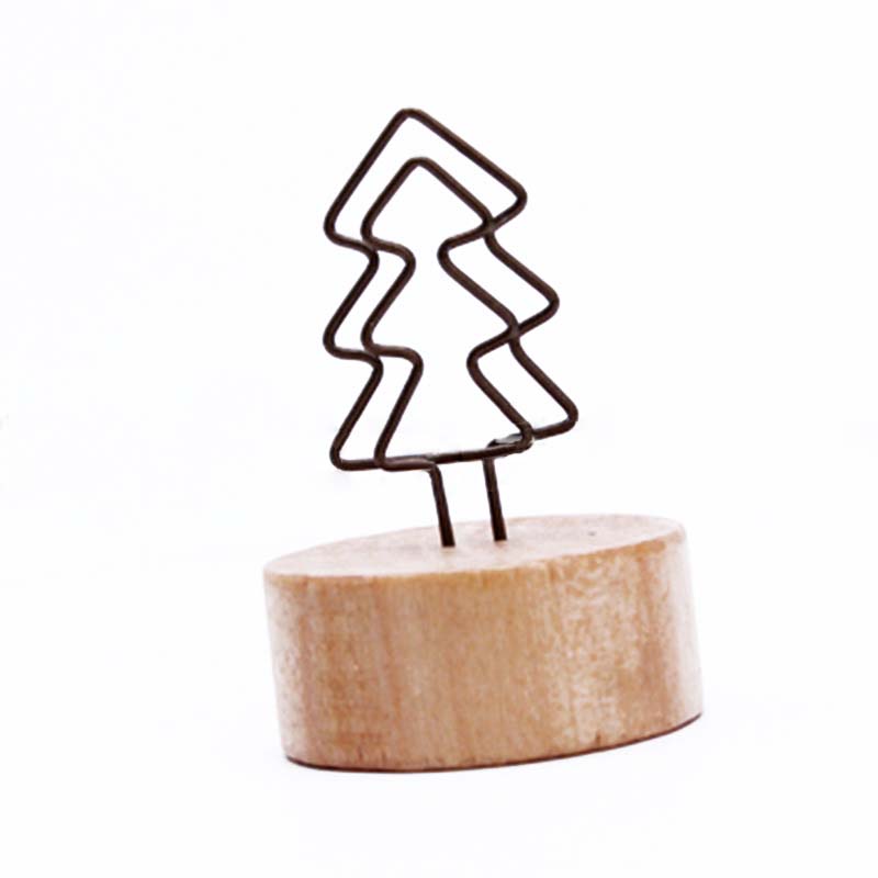 Wood+Iron Photo Clips Folder Home Decorations Office Table Standing Decorative Shelves Creative Birthday Gifts