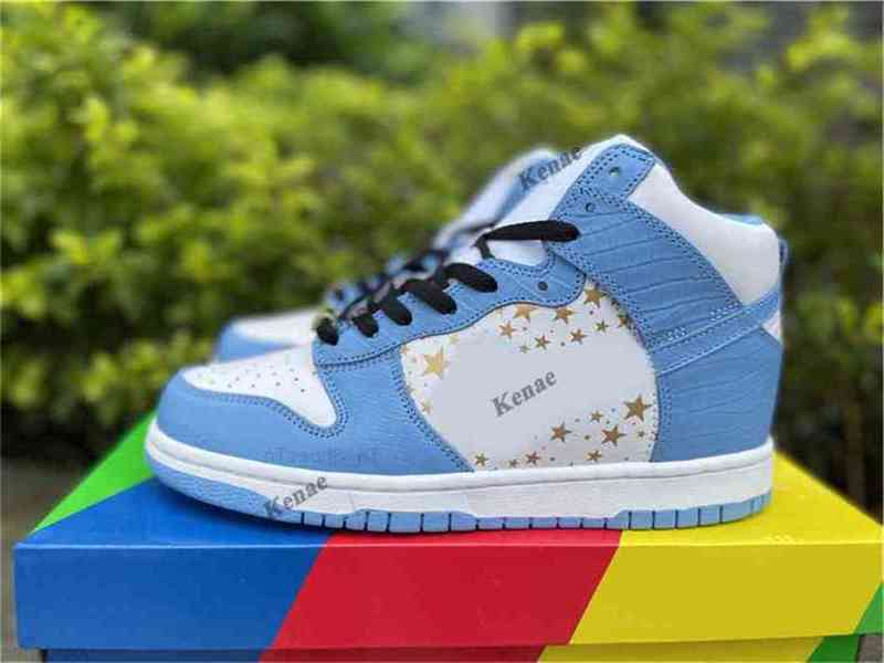 Rlease Dunk High Pro SB Blue Stars Orange Athletic Shoes Men Women White College University Trainers Sneakers With, Black
Rlease Dunk High Pro SB Blue Stars Orange Athletic Shoes Men Women White College University Trainers Sneakers With, Black
