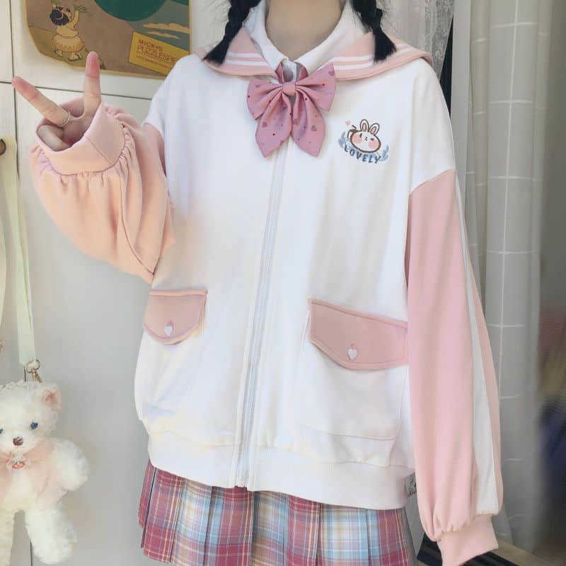 Ladies jacket autumn and winter style Japanese small fresh coat soft girl color matching embroidery loose navy collar 210526, Blue
Ladies jacket autumn and winter style Japanese small fresh coat soft girl color matching embroidery loose navy collar 210526, Blue