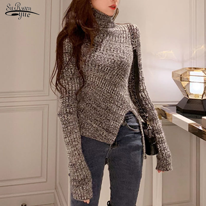 Autumn Winter Women Solid Casual Knitted Vintage Sweater Sweaters For women Long Sleeve Turtleneck Pullover 11029 210521, Gray
Autumn Winter Women Solid Casual Knitted Vintage Sweater Sweaters For women Long Sleeve Turtleneck Pullover 11029 210521, Gray