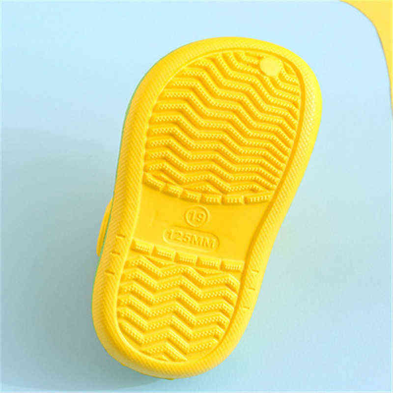 Summer sandals kids Mules Baby Boys Girls Cartoon baby Sandals Flat Heels Solid Cartoon Slippers Children's Garden Shoes Z220124