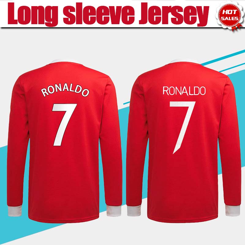 Long Sleeve # 7 RONALDO #25 SANCHO Home Red Soccer Jersey 2021/2022 #11 GREENWOOD #18 B.FERNANDES Soccer Shirt 21/22 #10 RASHFORD #6 POGBA Football Jerseys Uniform, Home + epl patch
Long Sleeve # 7 RONALDO #25 SANCHO Home Red Soccer Jersey 2021/2022 #11 GREENWOOD #18 B.FERNANDES Soccer Shirt 21/22 #10 RASHFORD #6 POGBA Football Jerseys Uniform, Home + epl patch