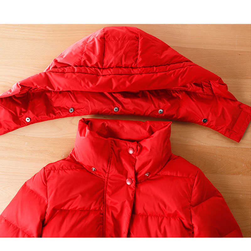 Women's Long Lace-up Hooded Down Jacket Zipper Puffer Black red dark blue plus size 4XL10XL Coat 210918