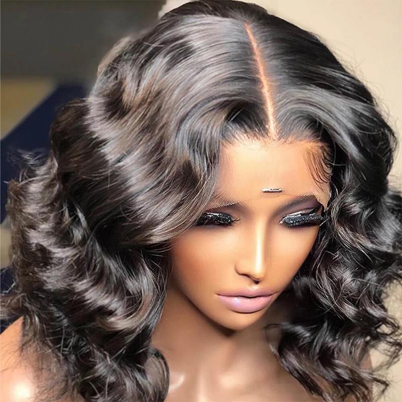 Ombre Blonde Body Wave Short Bob 13x4 Lace Frontal Human Hair Wigs Pre Plucked Remy Brazilian Wig For Black Women