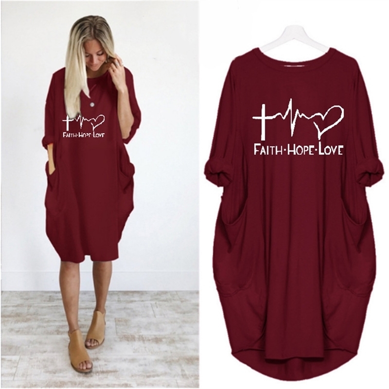 S-5XL Large Size Maternity Dress Summer Round Neck Leisure Time Wide Pocket Long Sleeve Pregnancy Clothes Vestido Sukienka 210721, Wine red
S-5XL Large Size Maternity Dress Summer Round Neck Leisure Time Wide Pocket Long Sleeve Pregnancy Clothes Vestido Sukienka 210721, Wine red