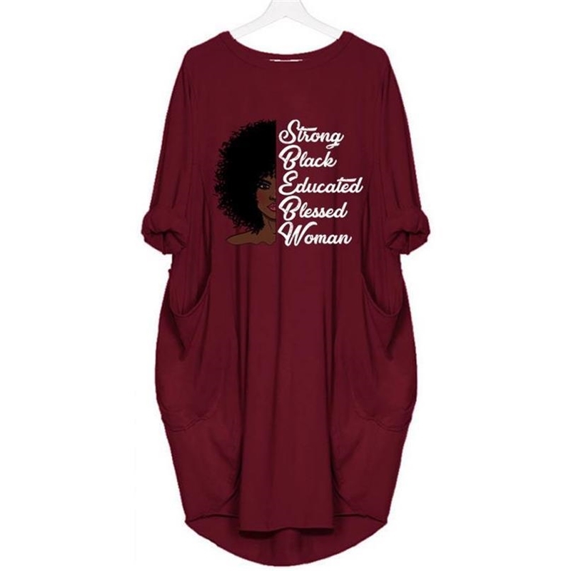 Strong Black Educated Blessed Woman Custom Color Graphics Letters Print For Women T-Shirt Female Top Plus Size Tops 210406