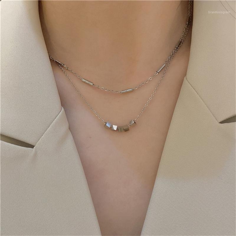 Chains Titanium Steel Double Layer Necklace Female Design Sense One Piece Versatile Simple Clavicle Jewelry Chain Retro
Chains Titanium Steel Double Layer Necklace Female Design Sense One Piece Versatile Simple Clavicle Jewelry Chain Retro