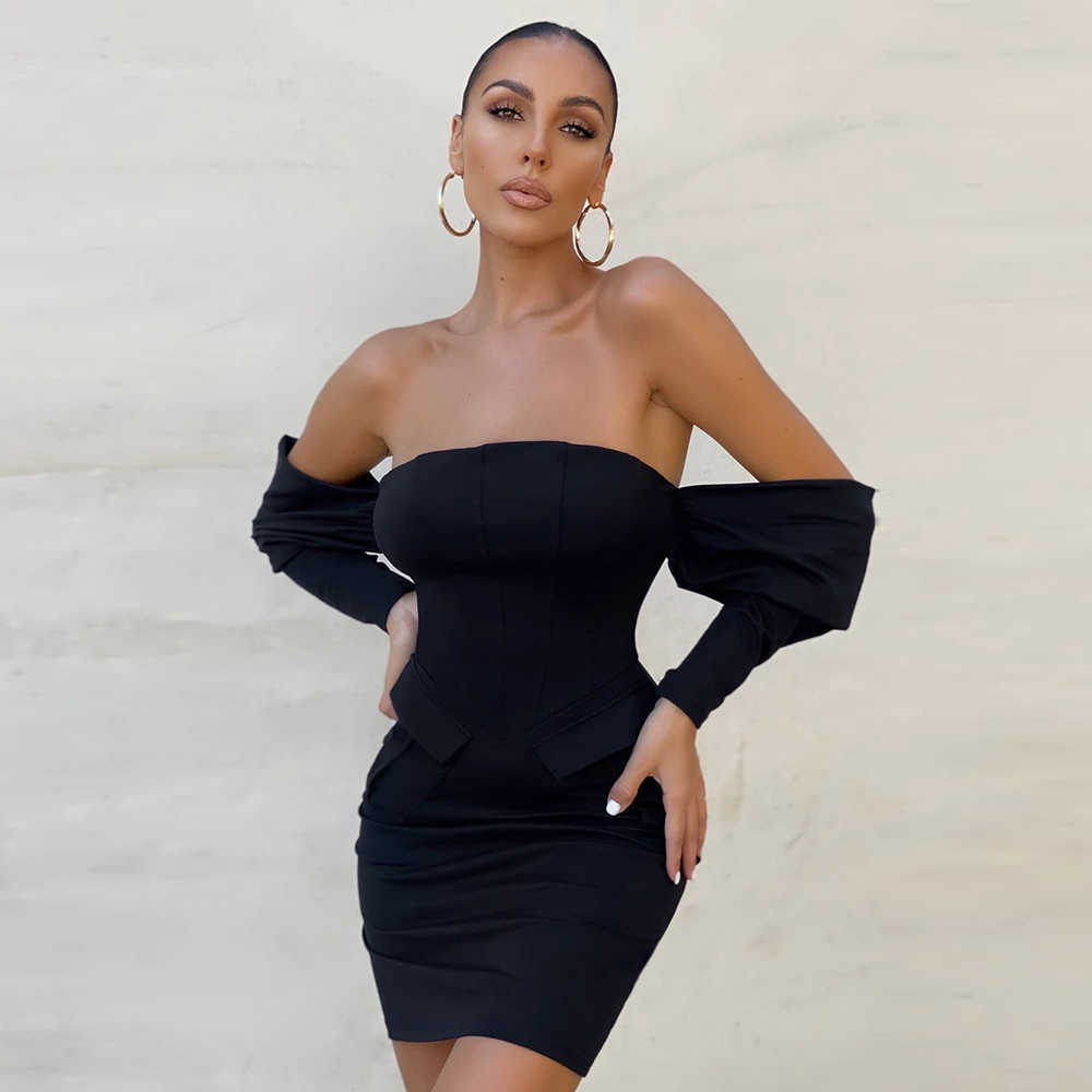 Ocstrade Bandage Dress Sexy Off Shoulder Black Bodycon Fashion Women Long Sleeve Night Club Party es 210527, White
Ocstrade Bandage Dress Sexy Off Shoulder Black Bodycon Fashion Women Long Sleeve Night Club Party es 210527, White