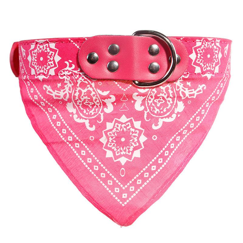 Dog Collars & Leashes Pet Triangle Scarf Adjustable PU Leather Collar Bib Small Teddy Supplies Jewelry Saliva Towel
