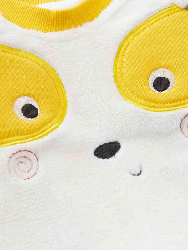 Baby Colorblock Cartoon Pattern Raglan Sleeve Sweatshirt SHE
