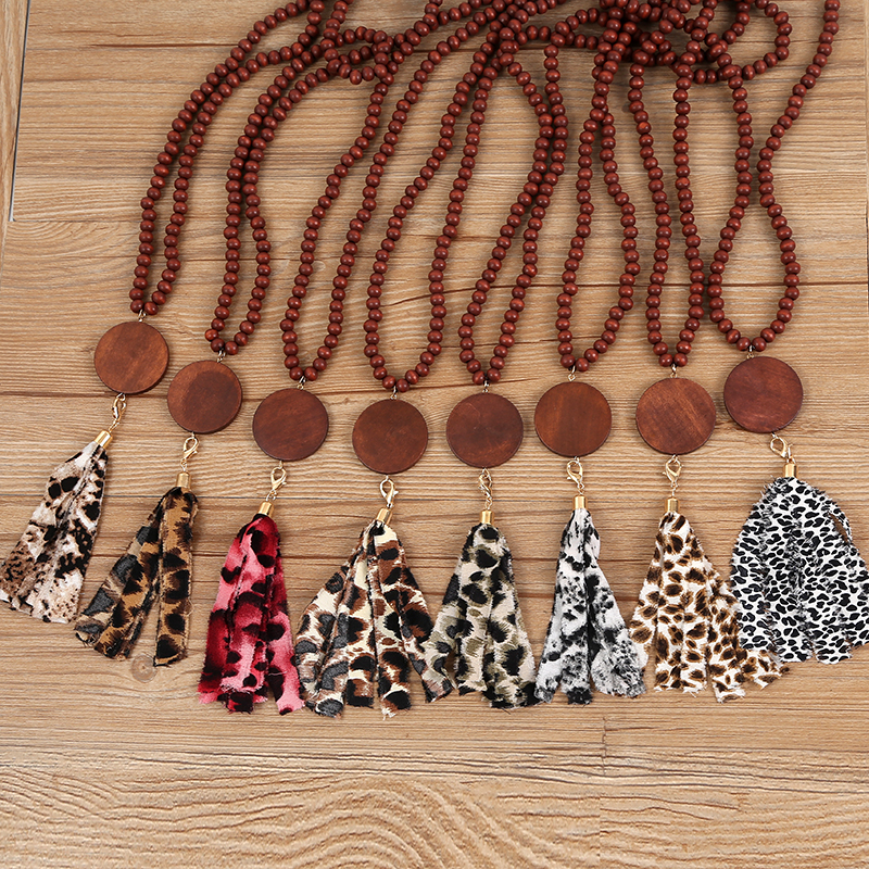 Monogram new style leopard-print fringe pendant necklace beaded fringe wood sweater chain birthday gift holiday gift
Monogram new style leopard-print fringe pendant necklace beaded fringe wood sweater chain birthday gift holiday gift