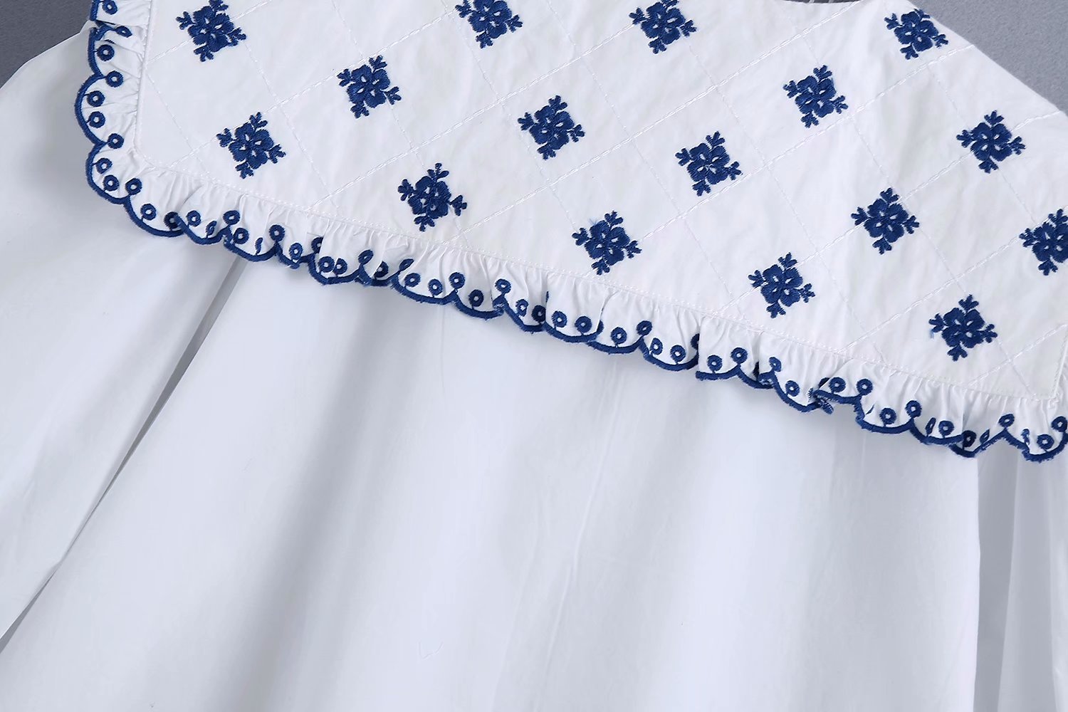 Lapel Sweet Short Sleeve Chic Female Shirt Summer Harajuku White Embroidered Women's Tops 210507