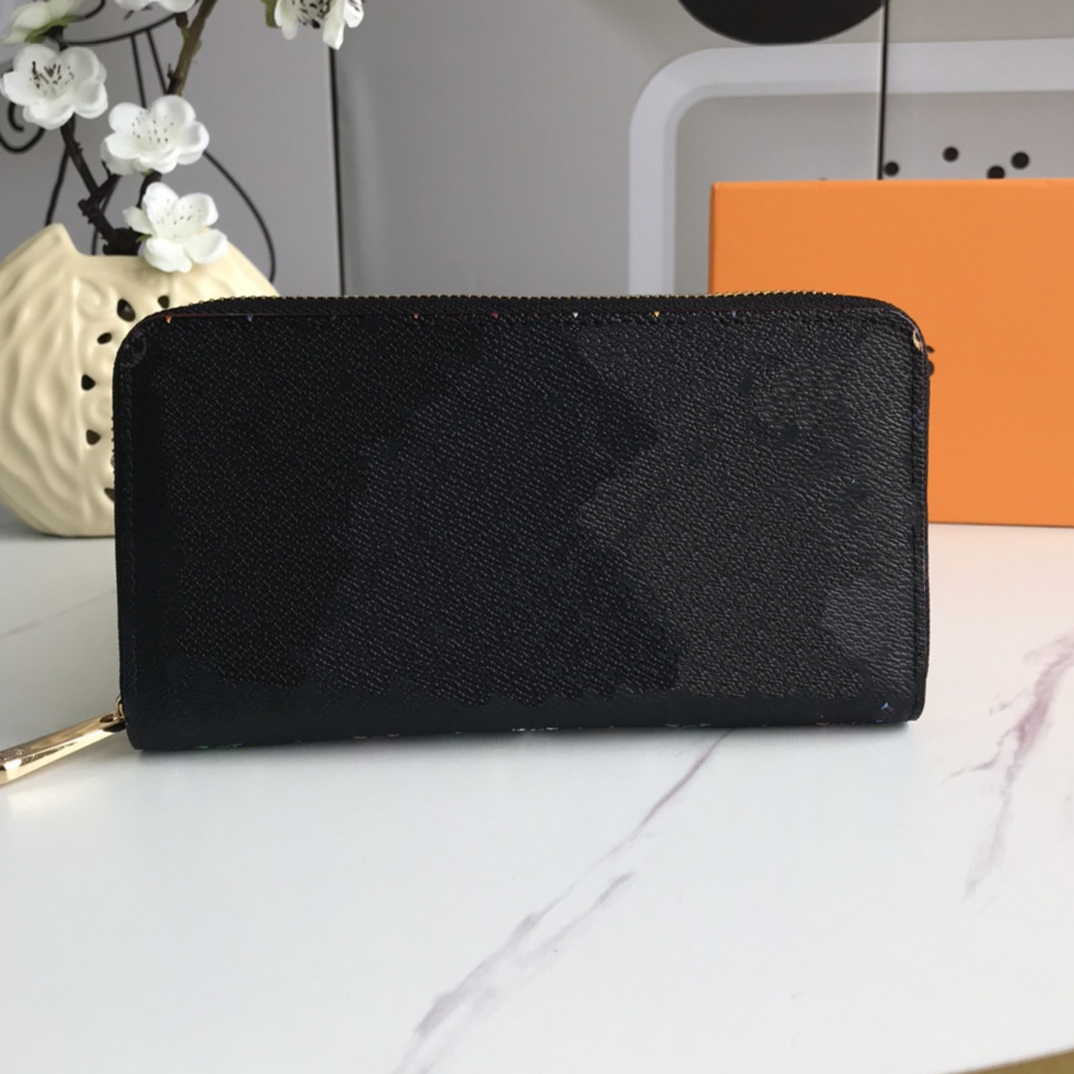 New original high quality luxury designer wallet fashion lady monogram zipper wallet classic zipper pocket Pallas bag long card bag wallet