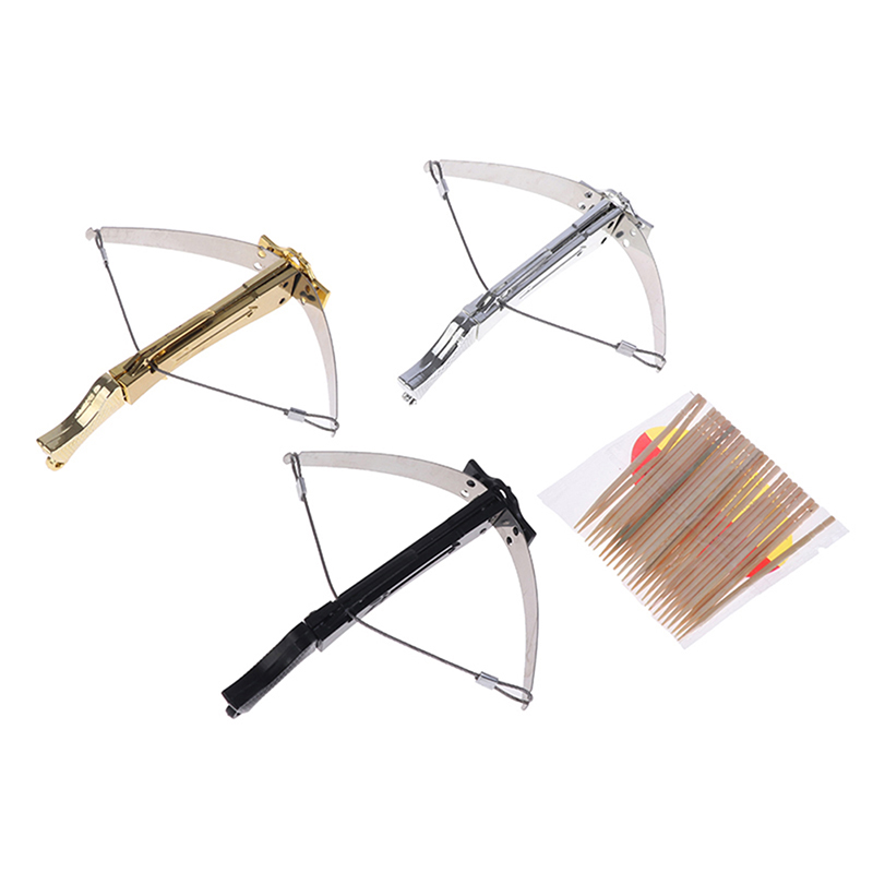 Mini CrossBow String Kirsite Plastic Decompress Toy Super Electroplate Launch Toothpick Black Silvery Random color
Mini CrossBow String Kirsite Plastic Decompress Toy Super Electroplate Launch Toothpick Black Silvery Random color