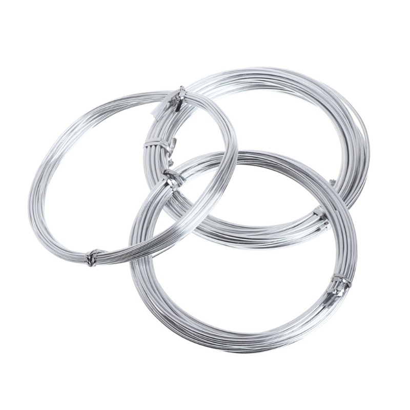 Craft Flower Emissor Aluminium Wire Jewellery Earthwork Silver 5 M Long 1 Mm 1.5 Mm 2 mm