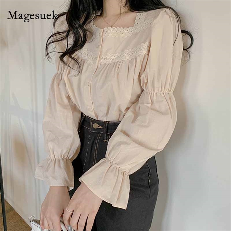 Autumn Vintage Woman Shirts Lace Blouse Long Sleeve Women Stitching Solid Chic Cardigan Korean Clothes Blusas 10955 210518, Apricot
Autumn Vintage Woman Shirts Lace Blouse Long Sleeve Women Stitching Solid Chic Cardigan Korean Clothes Blusas 10955 210518, Apricot