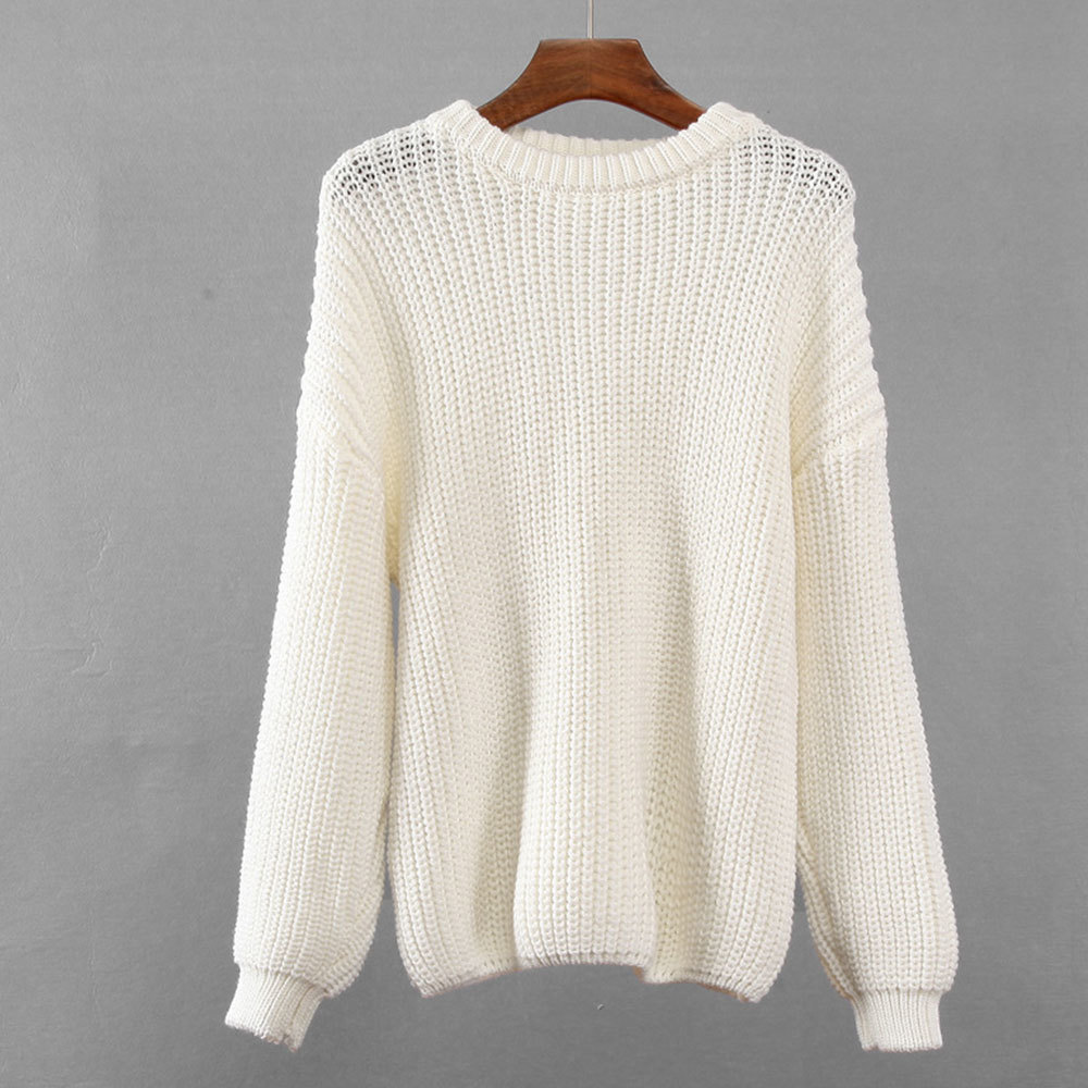 Winter Elegant Oversized Sweater Women Batwing Sleeve Loose O Neck Pullover Solid Cashmere Soft Jumpers Tops 210428