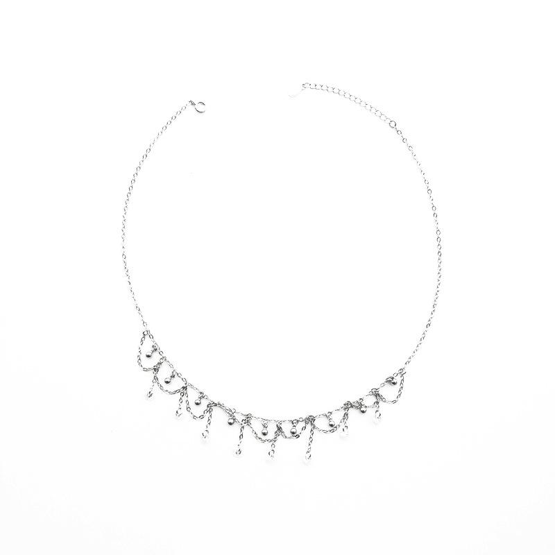 The S925 Sterling Silver Necklace Drop Pendant Tassel Chain Collarbone Fashion Temperament Choker Lady Chokers
The S925 Sterling Silver Necklace Drop Pendant Tassel Chain Collarbone Fashion Temperament Choker Lady Chokers
